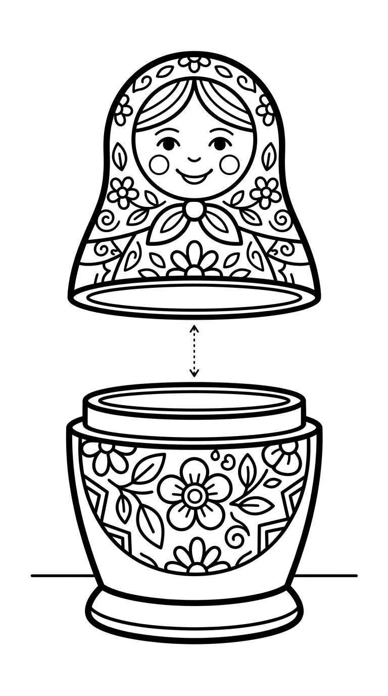 coloriage Matriochkas pour enfants