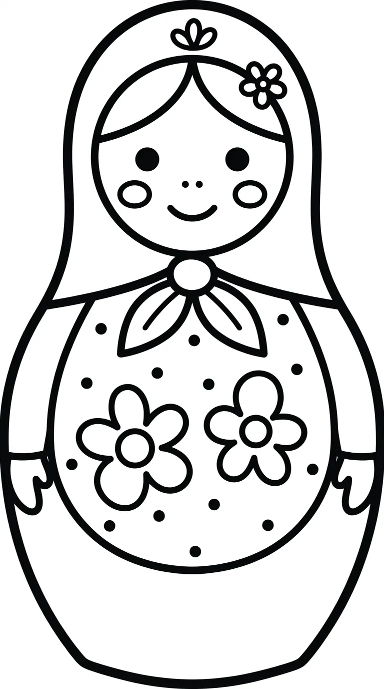 coloriage Matriochkas pour enfant de 2 ans