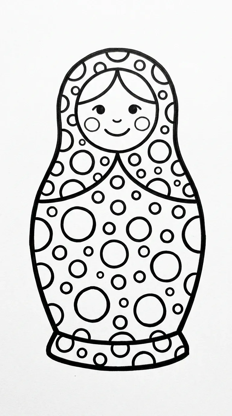 coloriage Matriochkas et apprentissage
