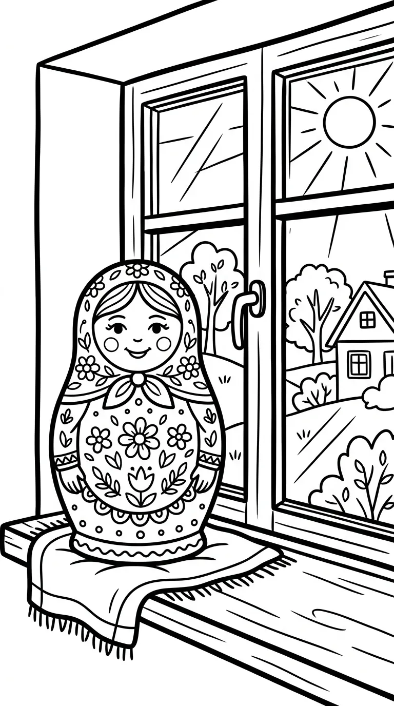 télécharger coloriage Matriochkas gratuit 1