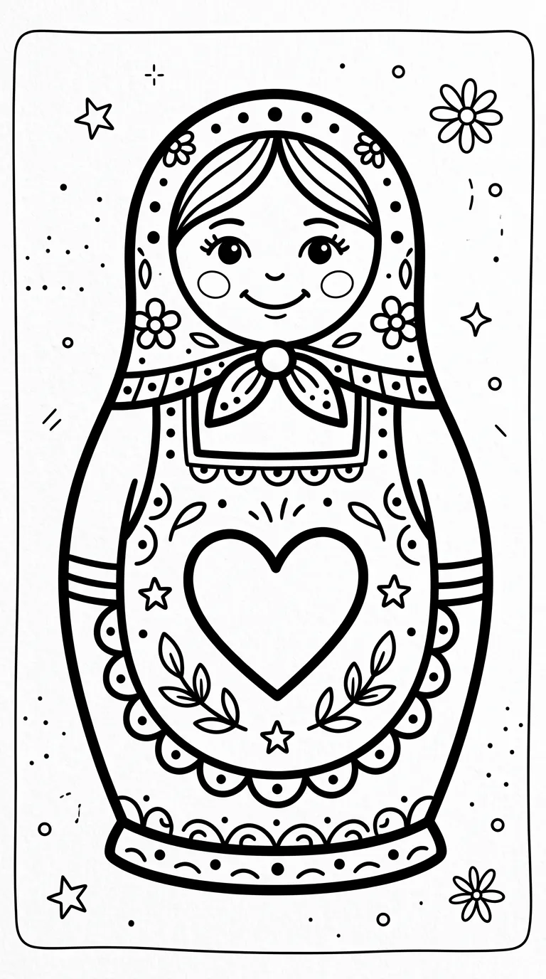 coloriage Matriochkas a dessiner et imprimer