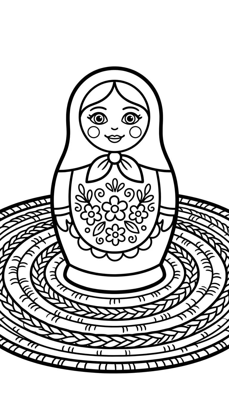 coloriage Matriochkas pour enfant de 8 ans 1
