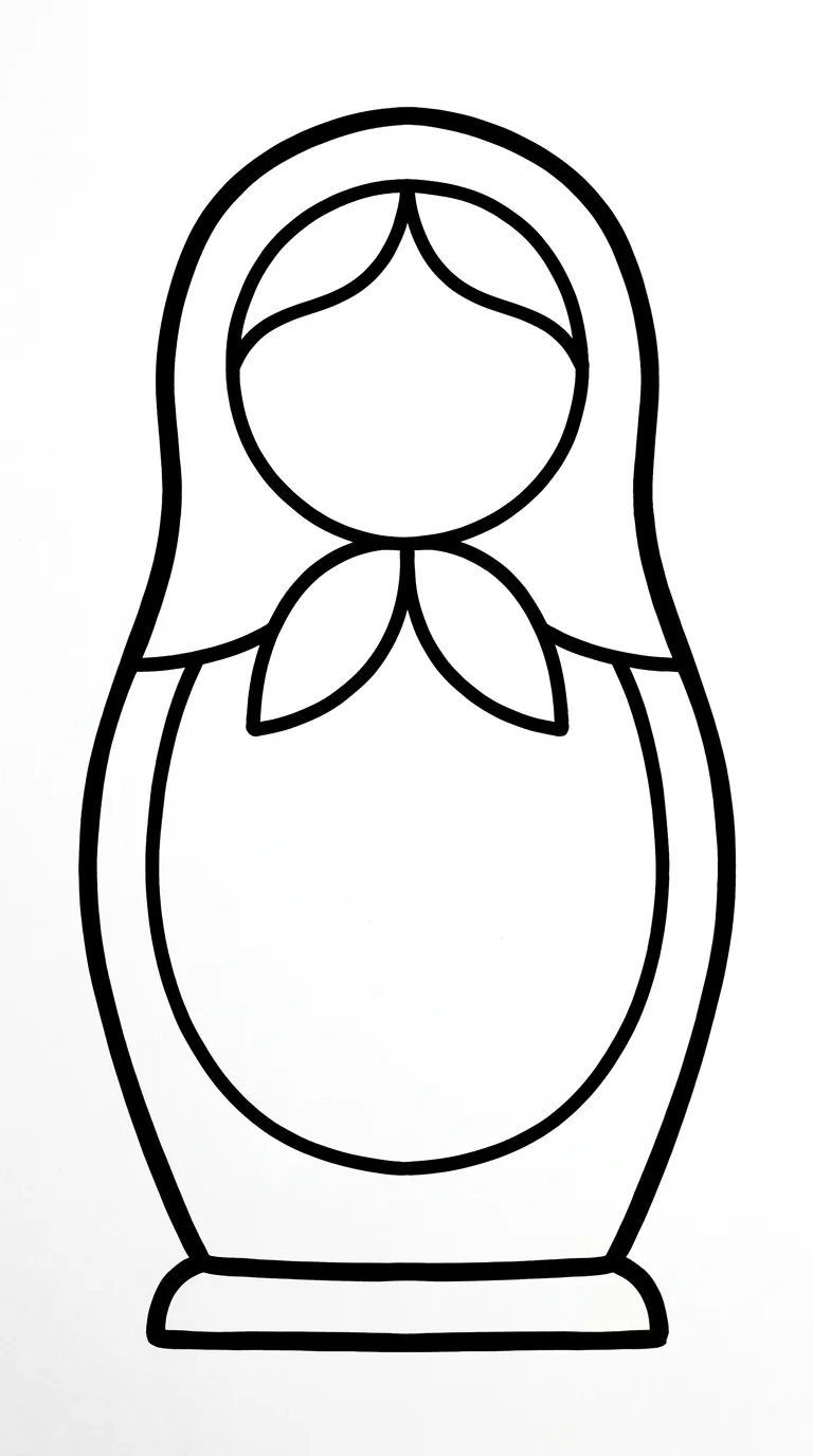 coloriage Matriochkas gratuit a imprimer 1
