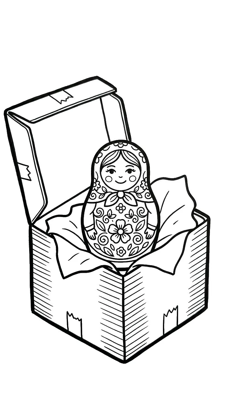 télécharger coloriage Matriochkas gratuit