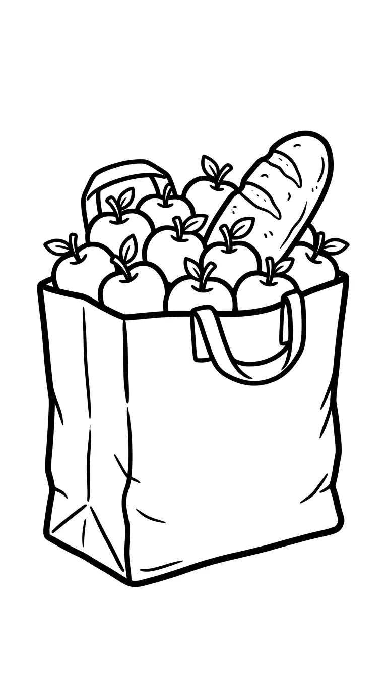 coloriage Sac à imprimer pour enfant de 12 ans