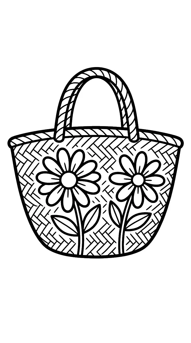 coloriage Sac pour enfant de 3 ans