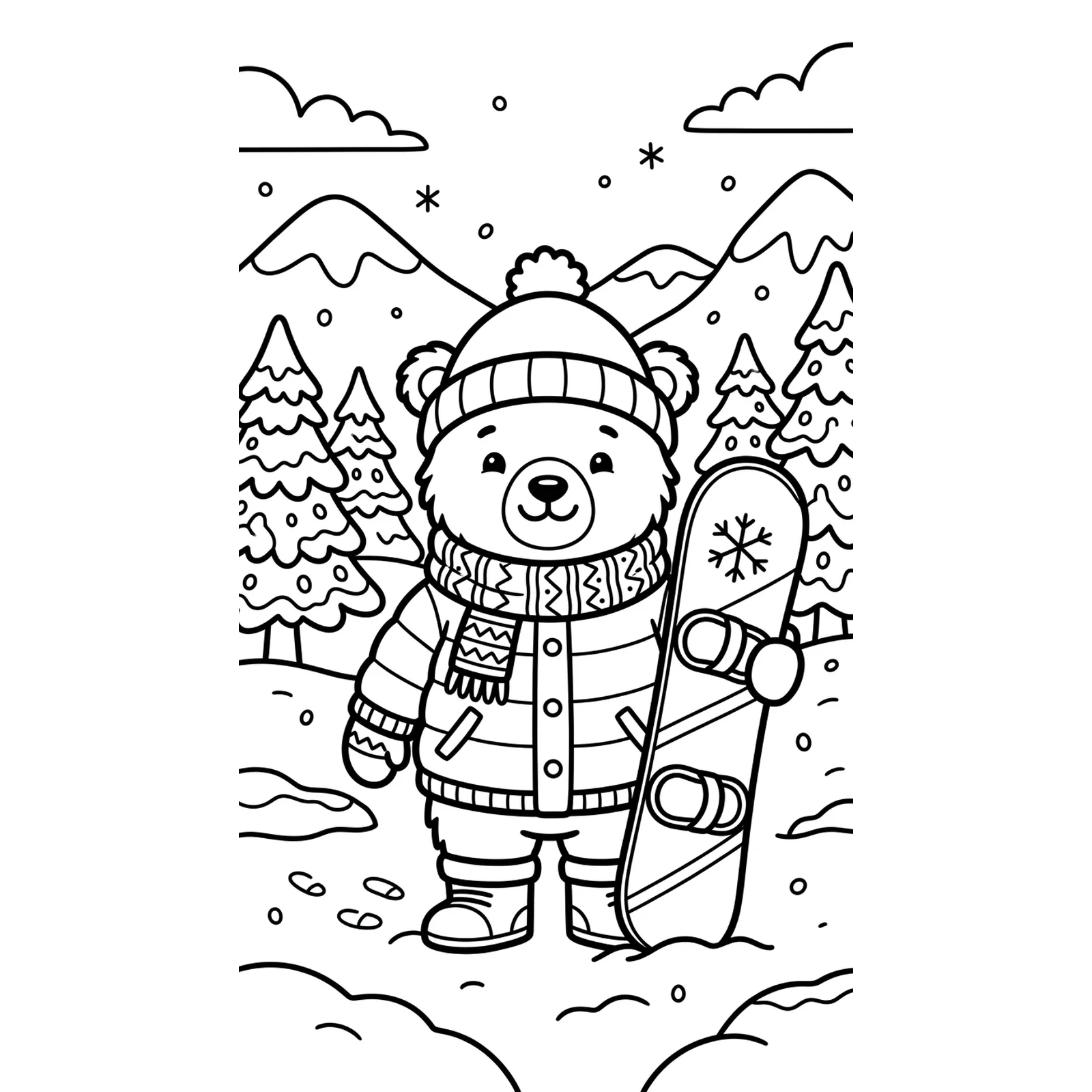Coloriage Snowboard