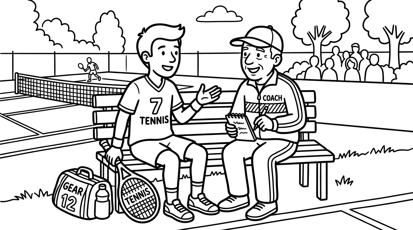 image de coloriage Tennis pour enfant
