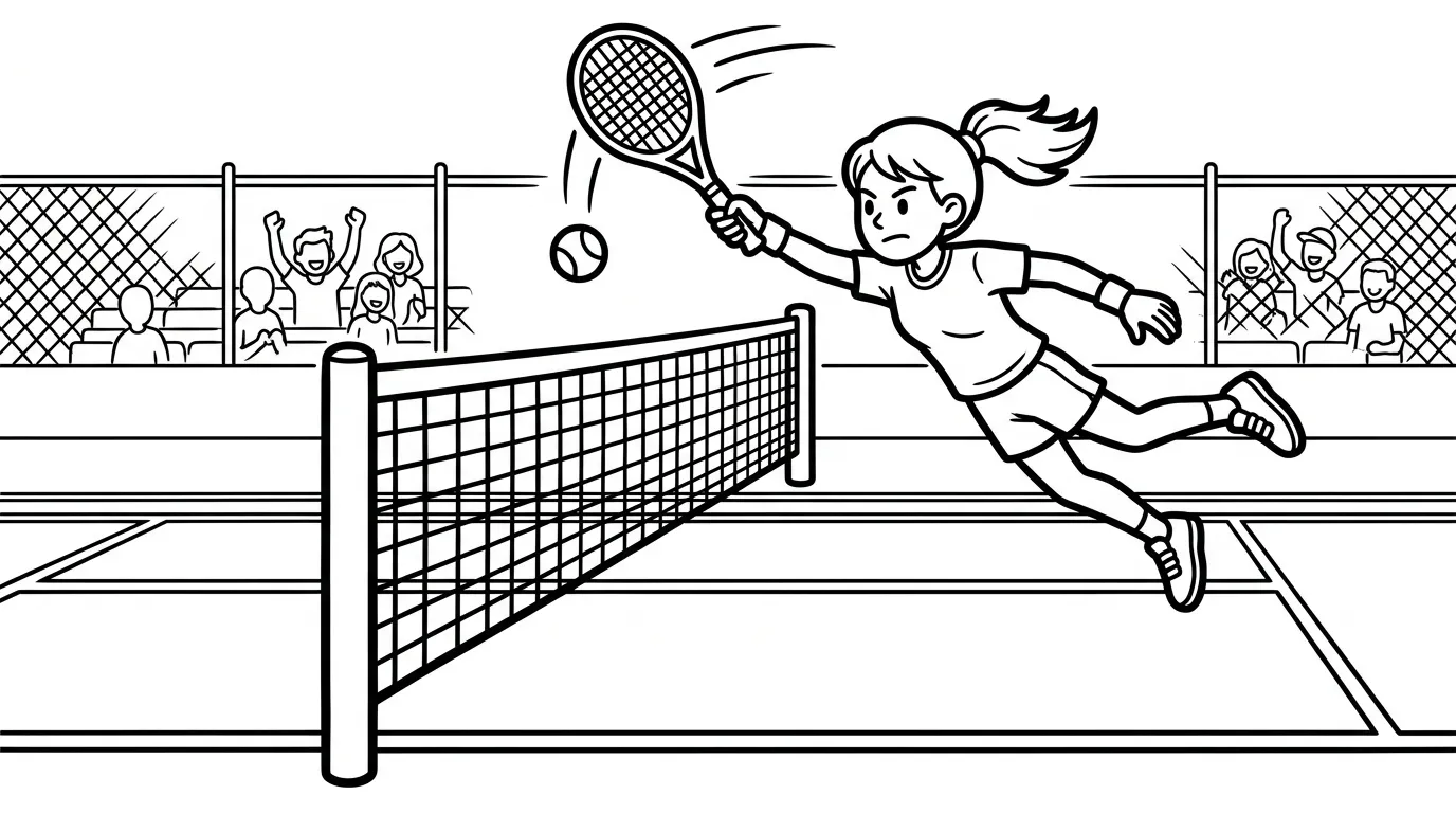coloriage Tennis et découpage à imprimer