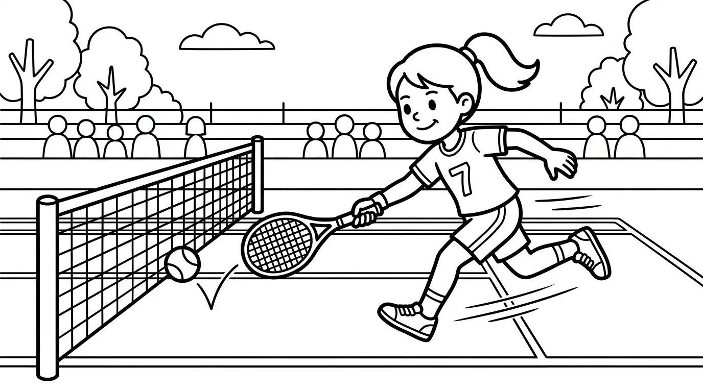 coloriage Tennis en ligne pour enfant 1