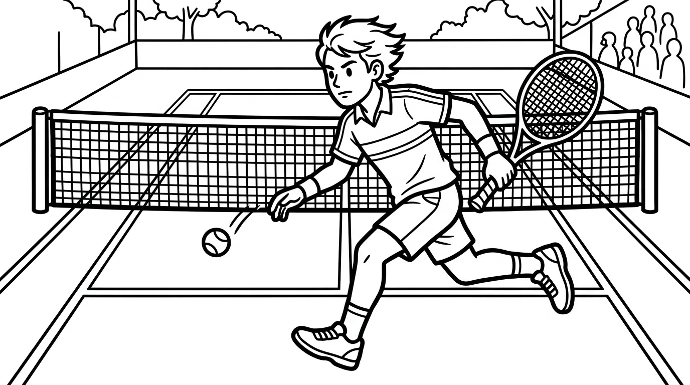 coloriage Tennis pour enfant de 2 ans