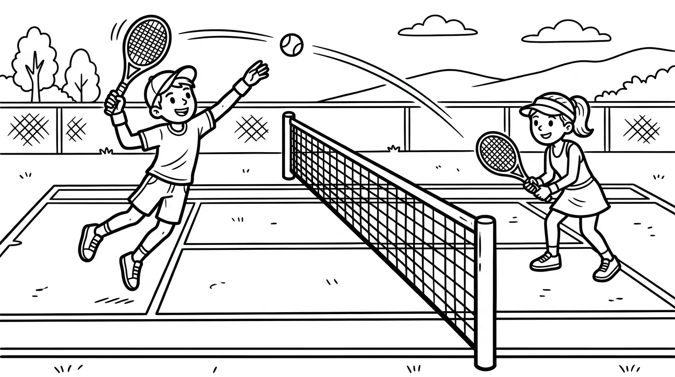 coloriage Tennis à imprimer gratuit