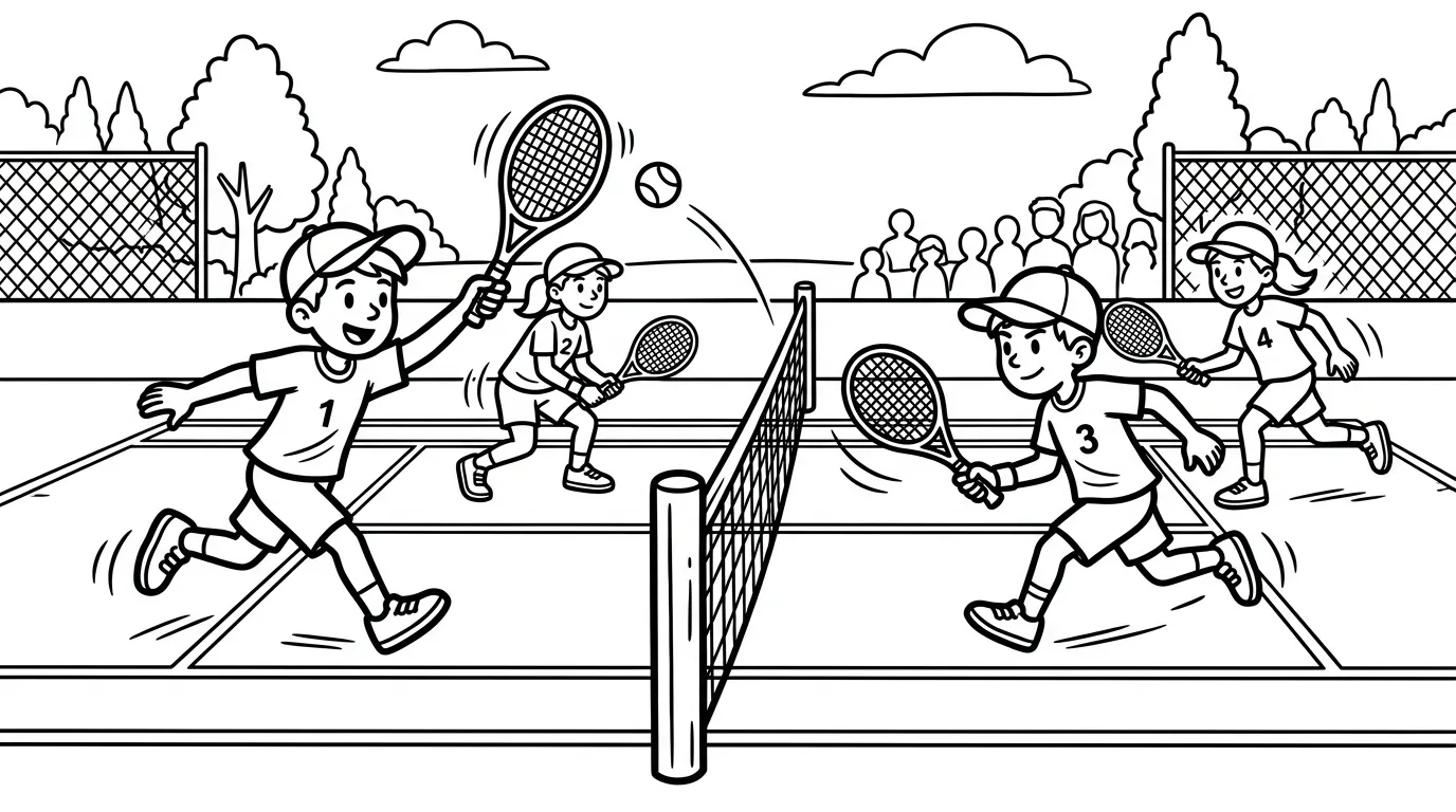 coloriage Tennis gratuit à imprimer 1