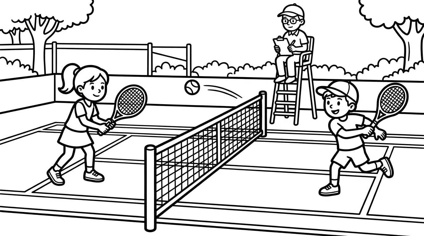 coloriage Tennis pour enfant de 10 ans 1