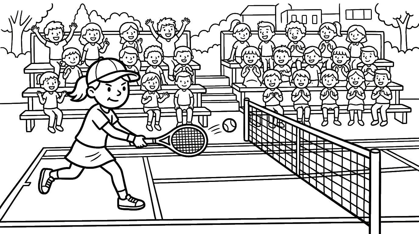coloriage Tennis a colorier en ligne
