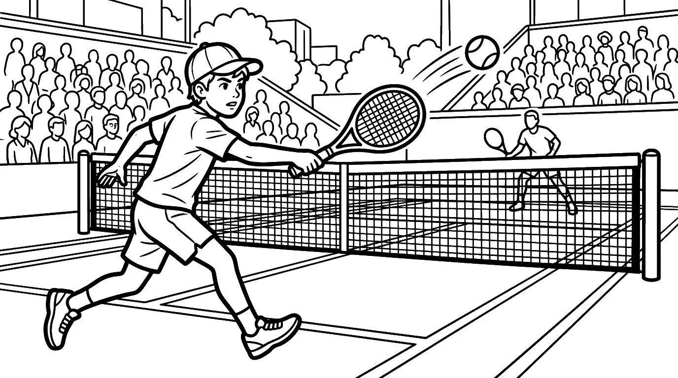 coloriage Tennis pour enfant à imprimer