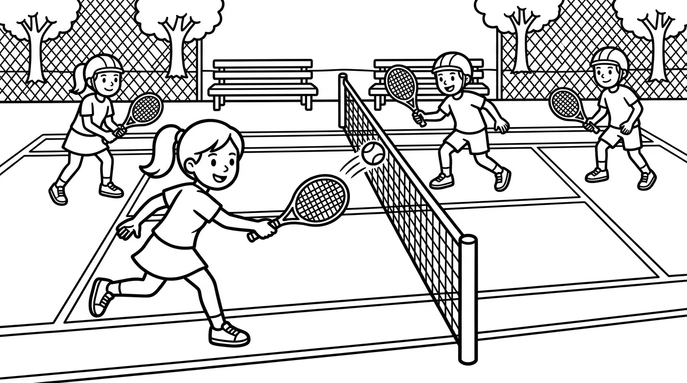 coloriage Tennis gratuit à imprimer