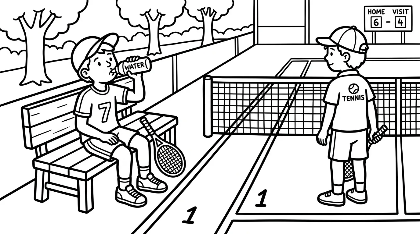 coloriage Tennis en ligne pour enfant